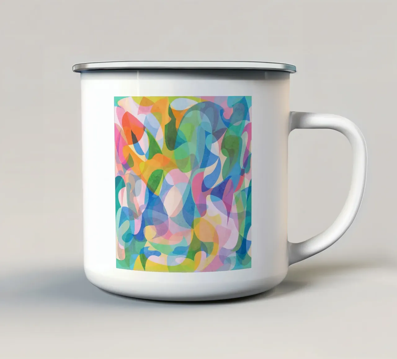 Abstract Colors Pattern enamel mug by lovely lines