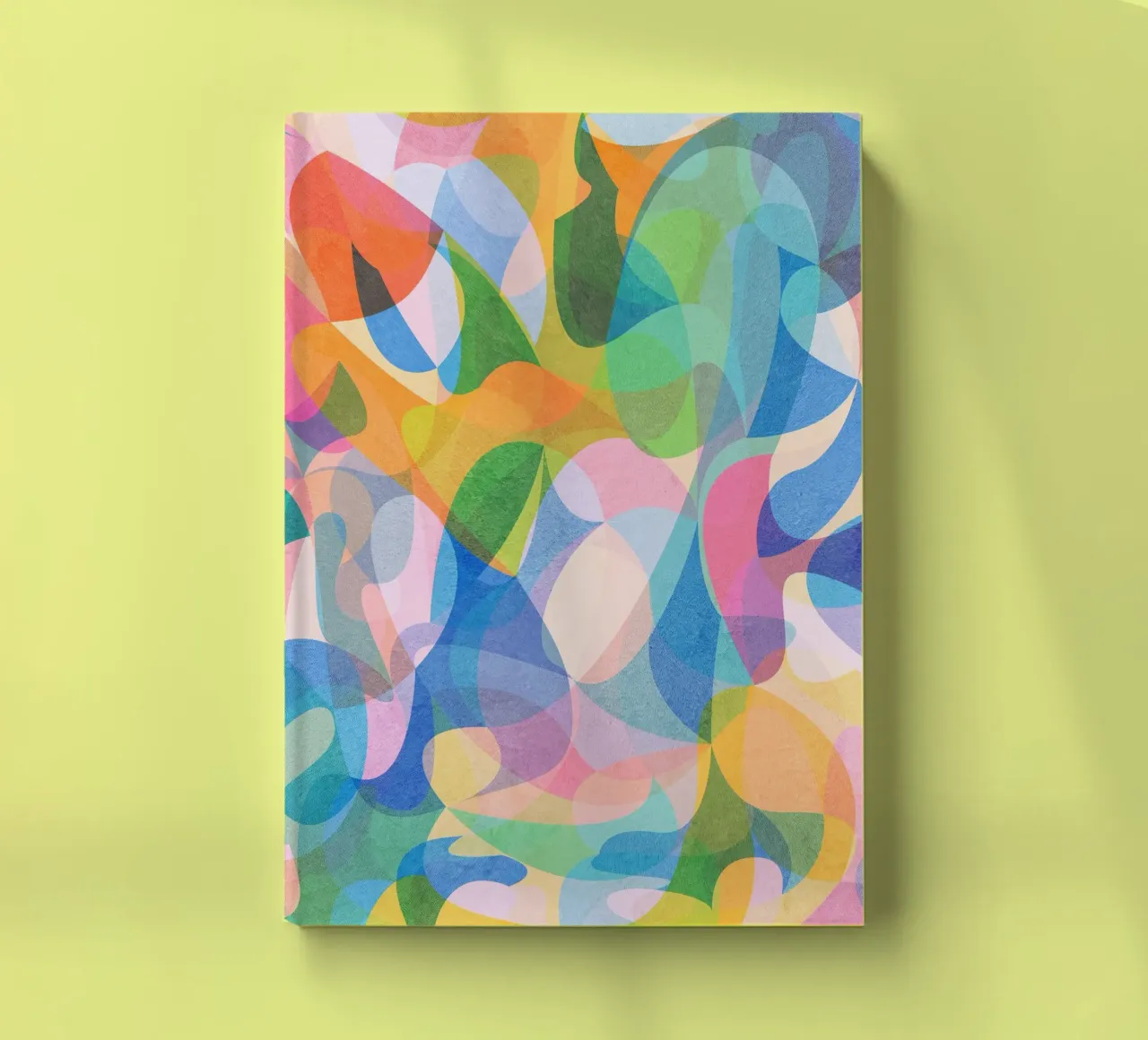 Motif abstrait de couleurs carnet de notes de lovely lines