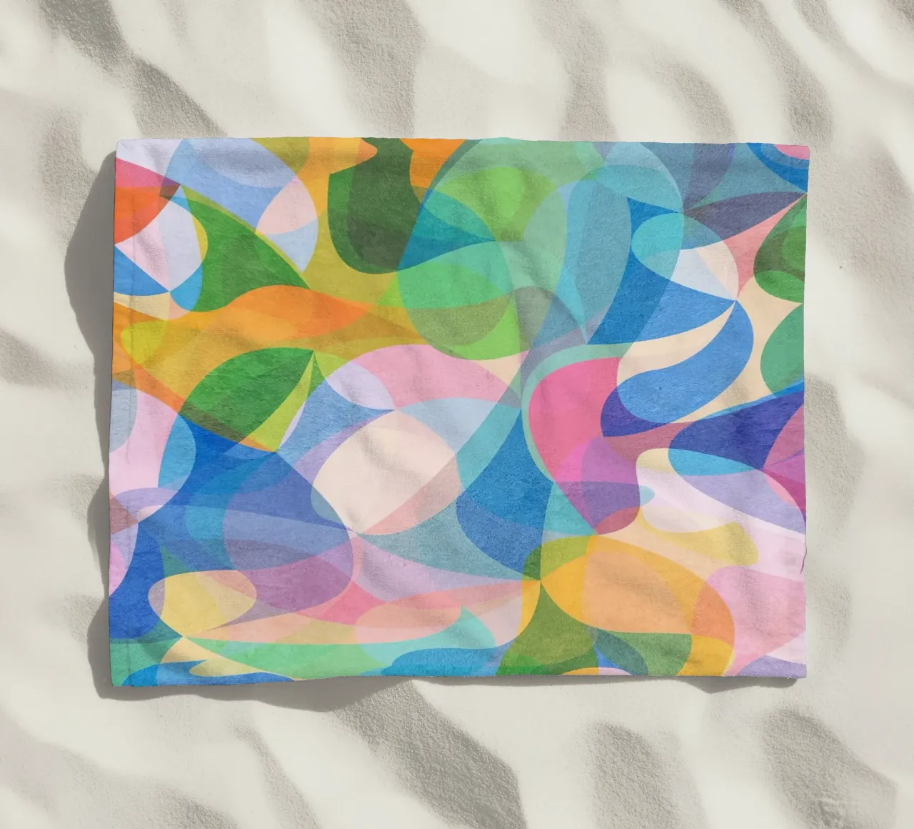 Motif abstrait de couleurs serviette de plage de lovely lines