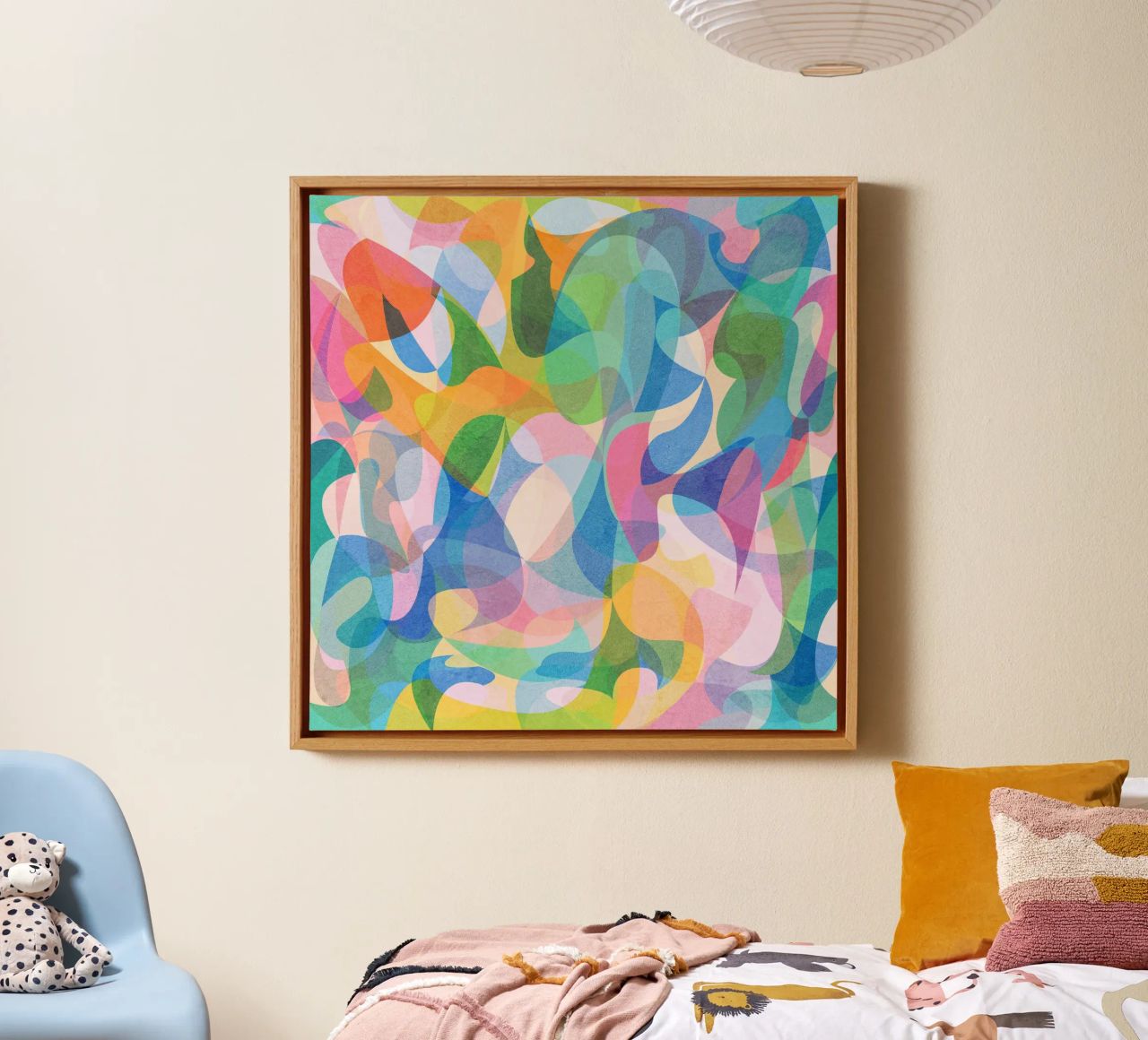 Abstract Colors Pattern canvas by lovely lines