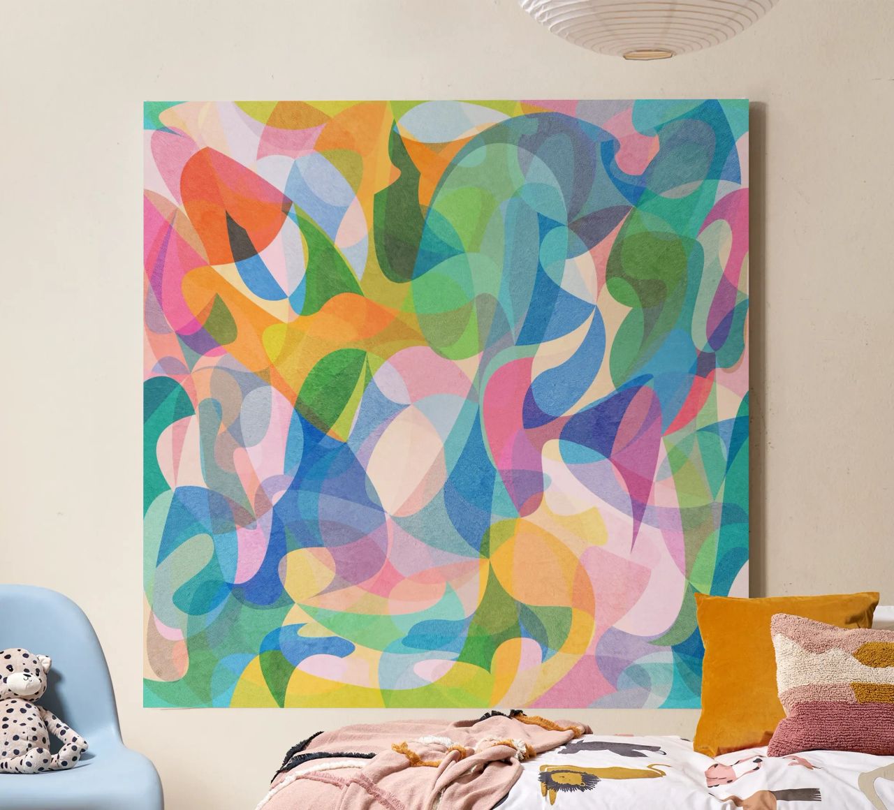 Abstract Colors Pattern canvas by lovely lines