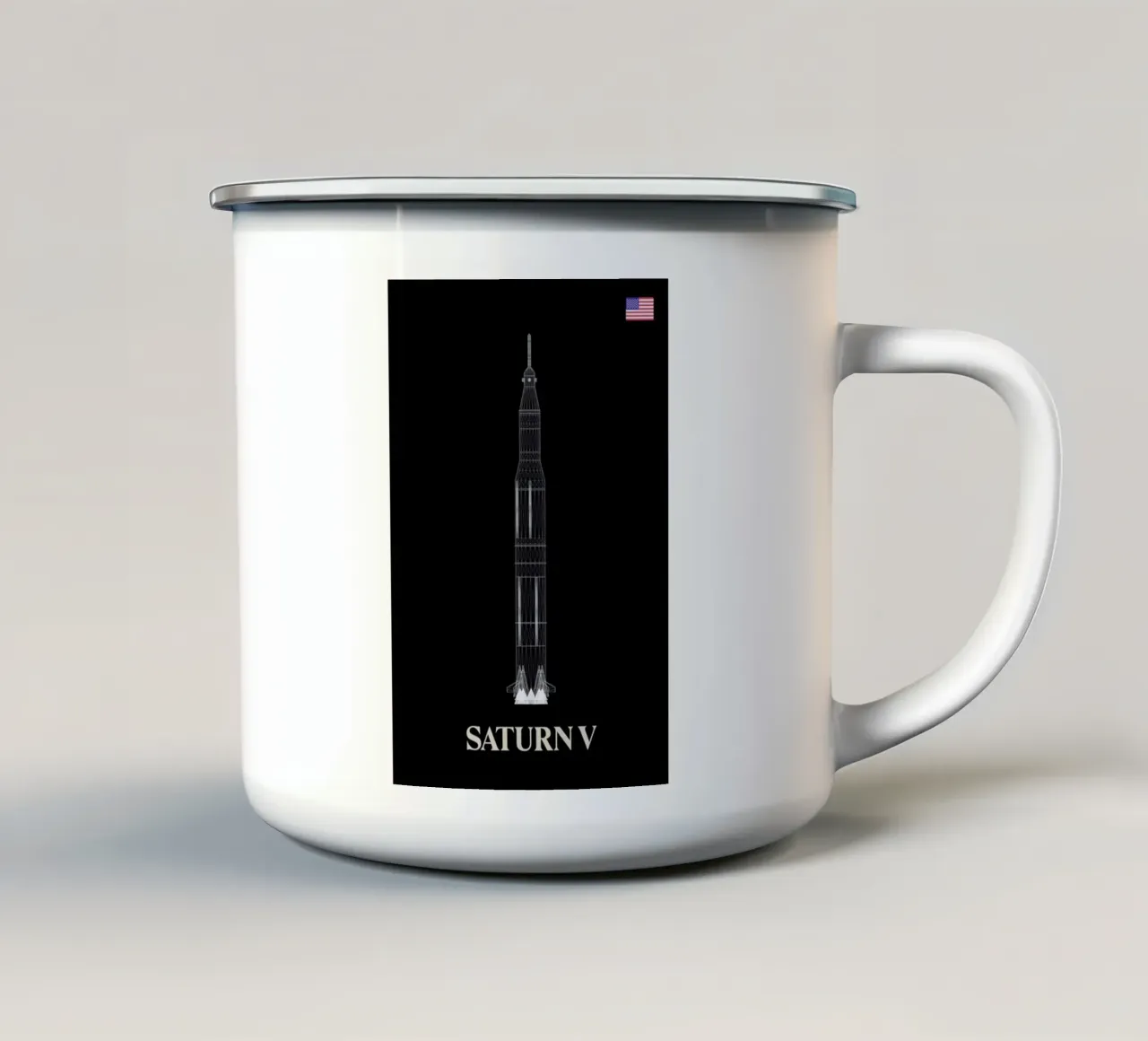 Saturn V 02 tazza in smalto da Marc Schulthess