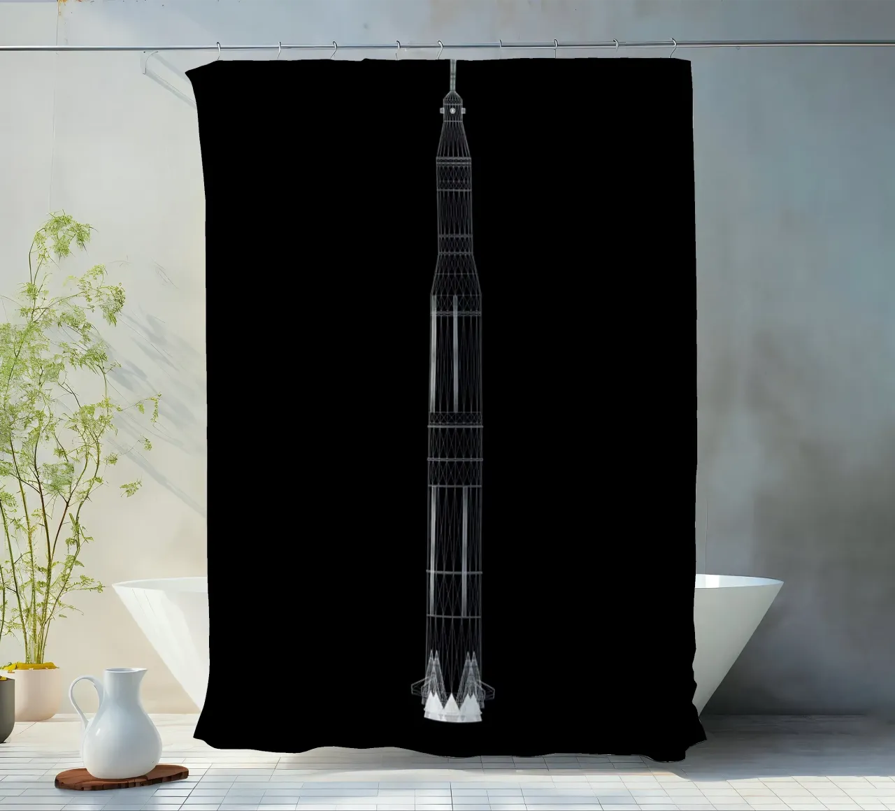 Saturn V 02 tenda da doccia da Marc Schulthess