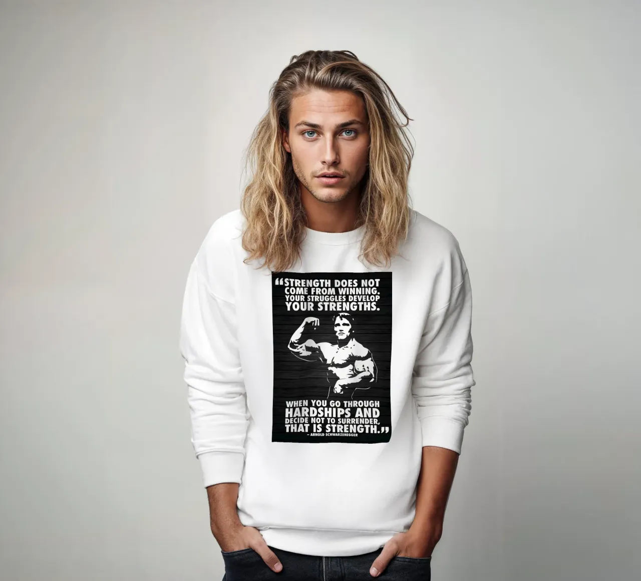 Eet groot Til groot Word groot sweatshirt van Aara