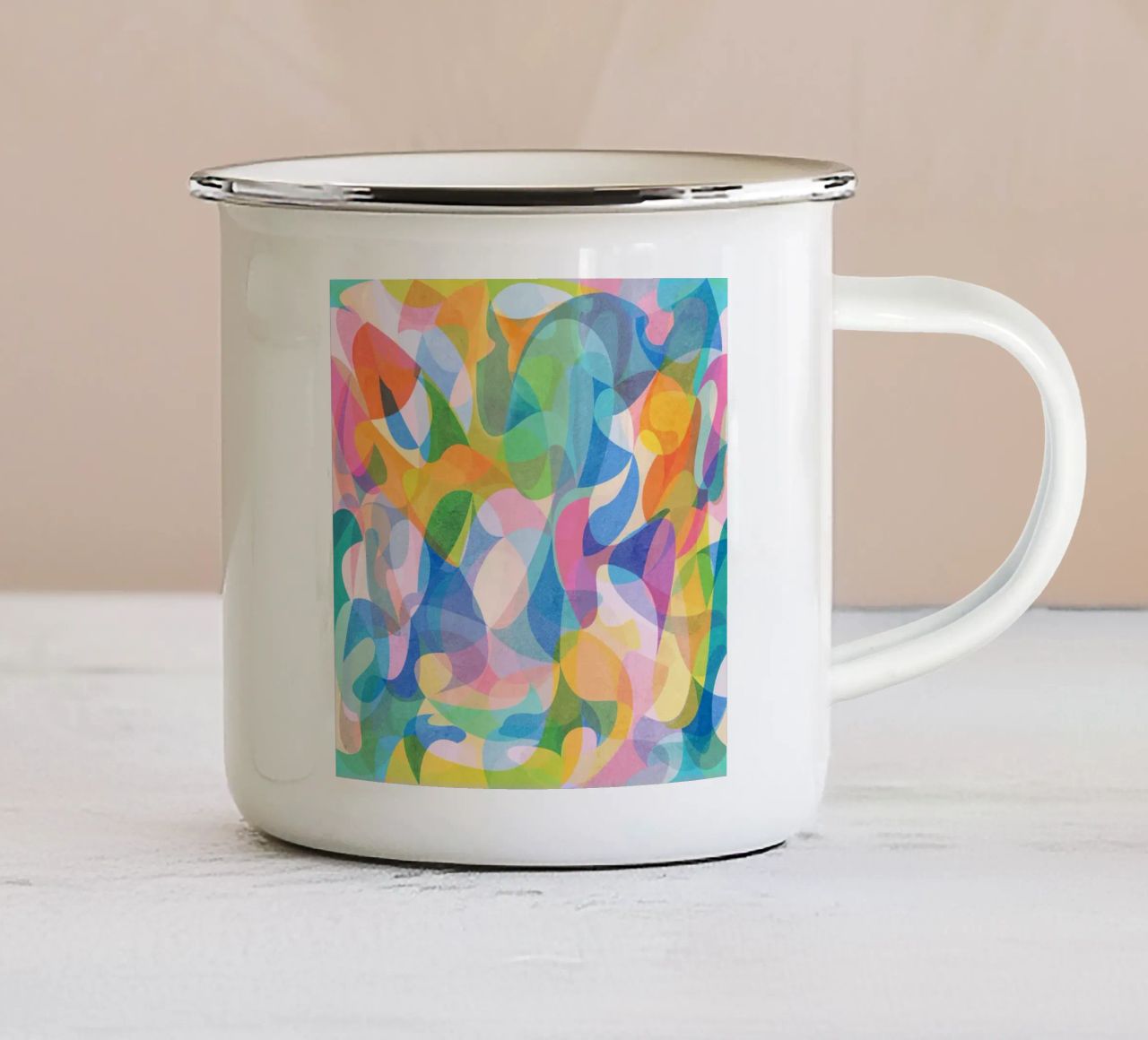 Abstract Colors tazza in smalto da lovely lines