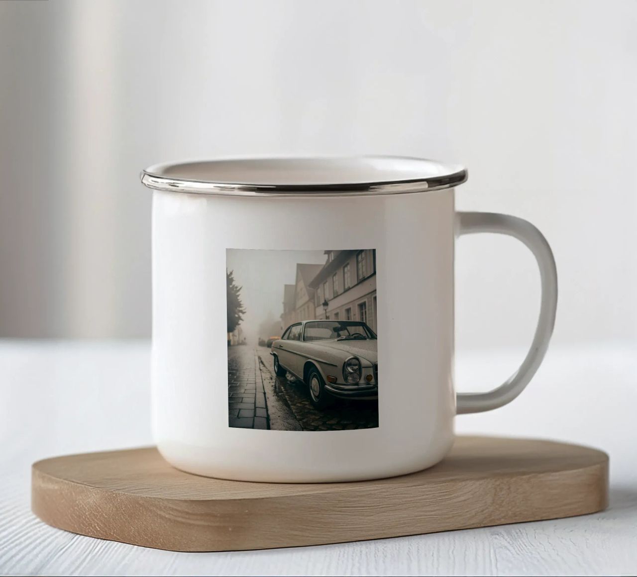 Pioggia di auto d'epoca tazza in smalto da CAR EDITION