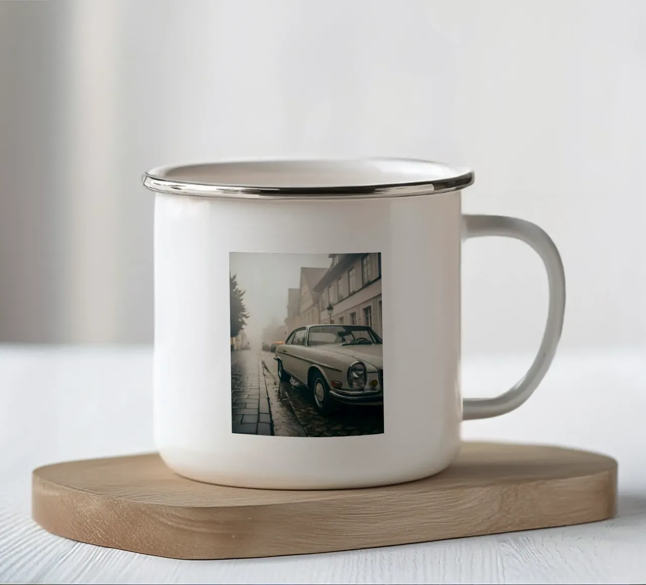 Pioggia di auto d'epoca tazza in smalto da CAR EDITION