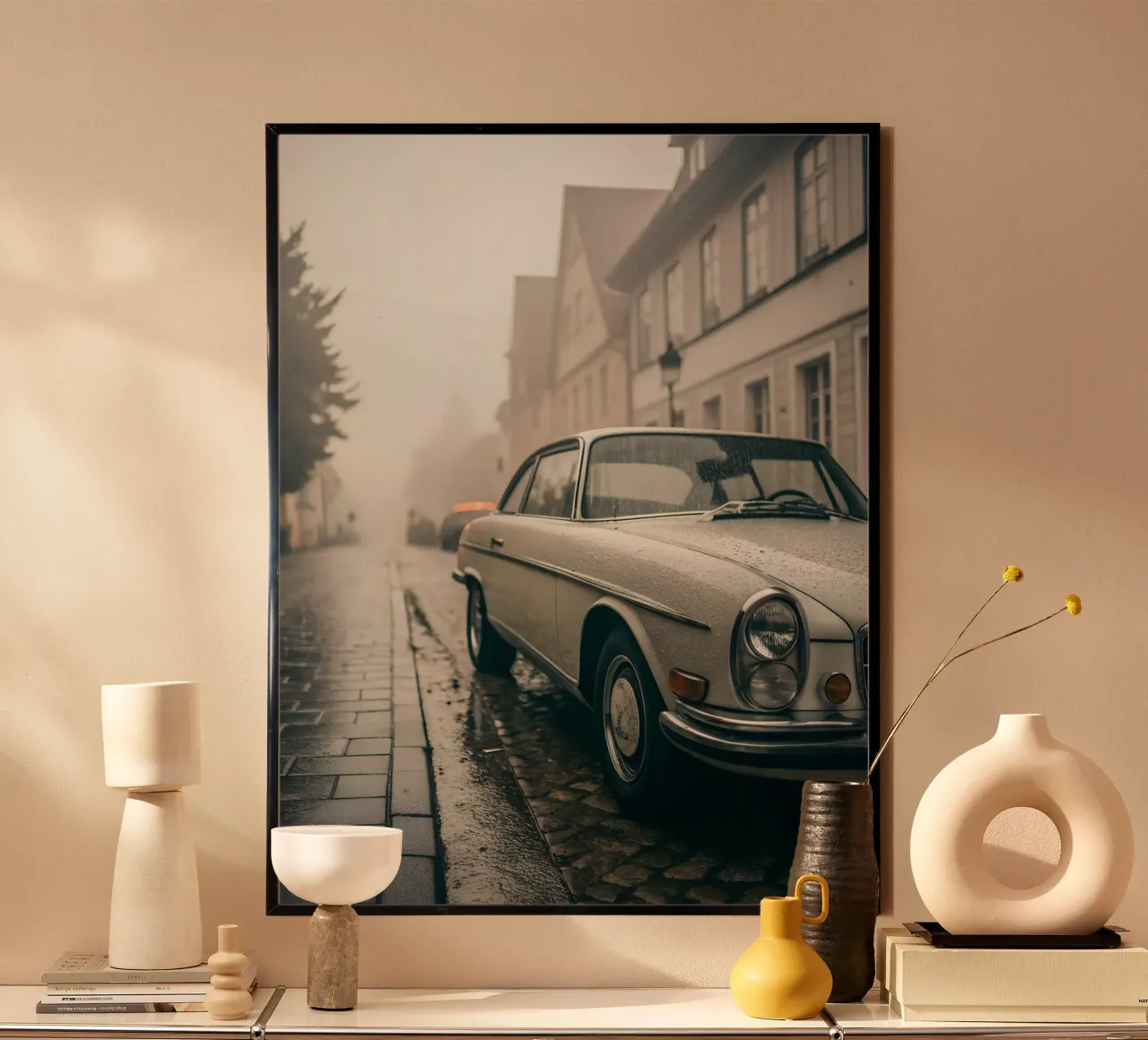 Oldtimer-Regen Poster von CAR EDITION