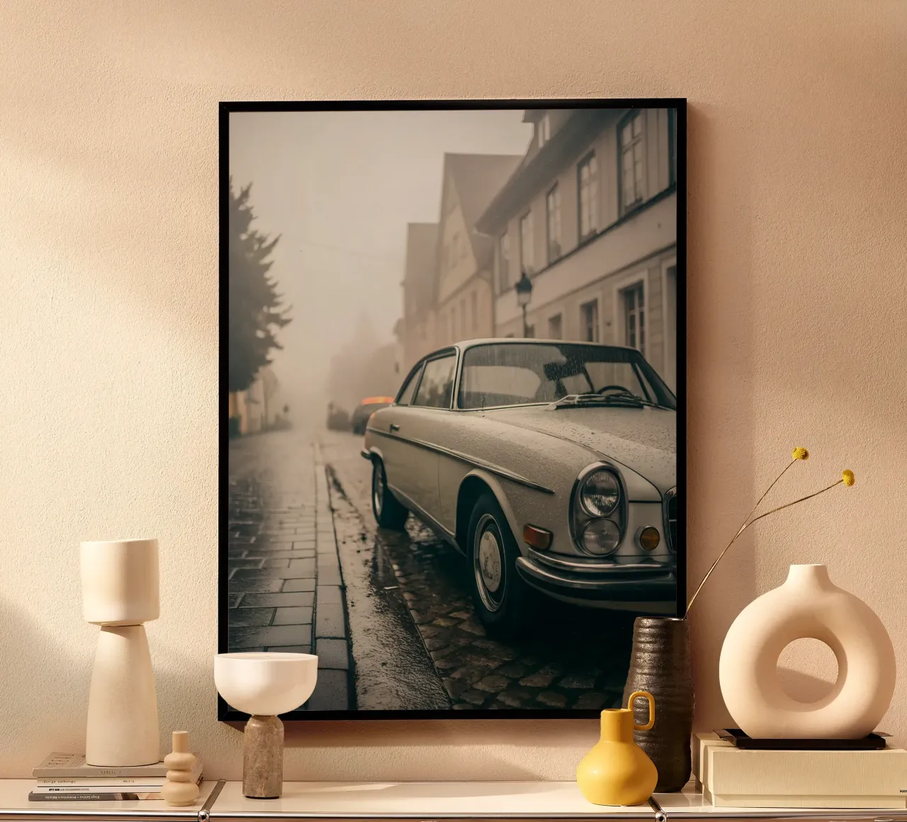 Oldtimer-Regen Poster von CAR EDITION