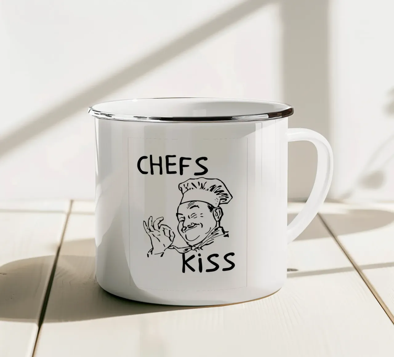 CHEFS KISS tazza in smalto da LisaArtes