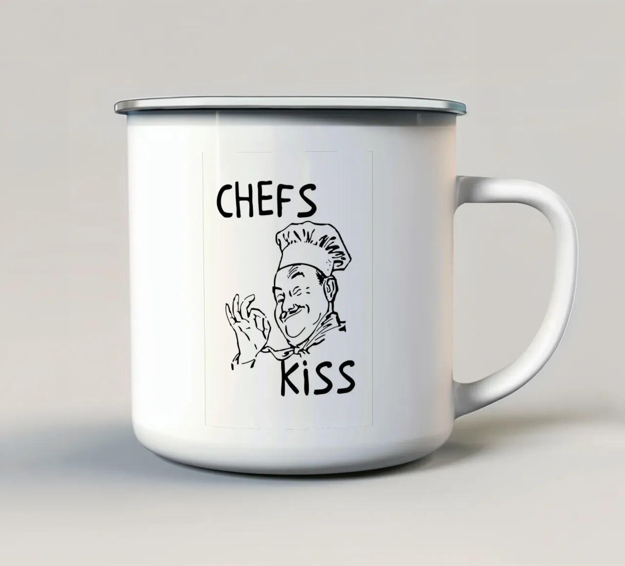 CHEFS KISS tazza in smalto da LisaArtes