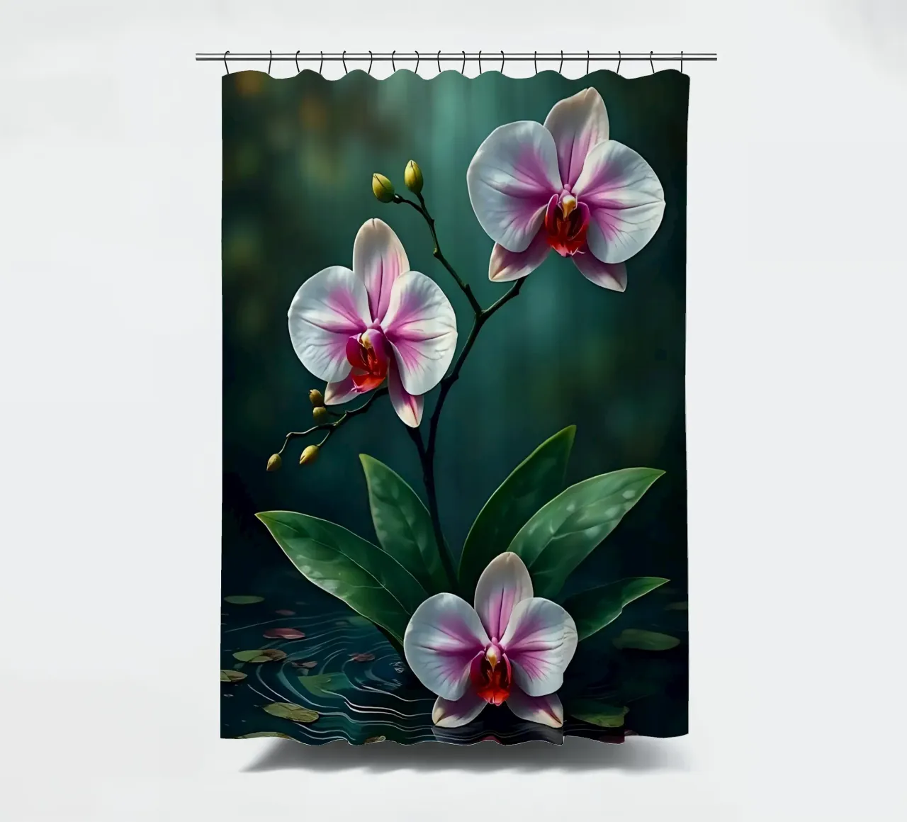 Stile_orchidea_A_4 tenda da doccia da Farb- und Blütenzauber by LK
