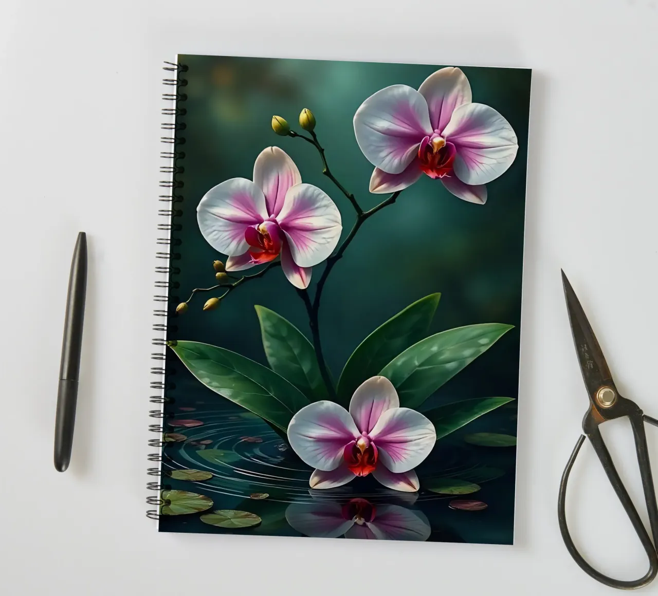 Style_orchidée_A_4 carnet à spirale de Farb- und Blütenzauber by LK