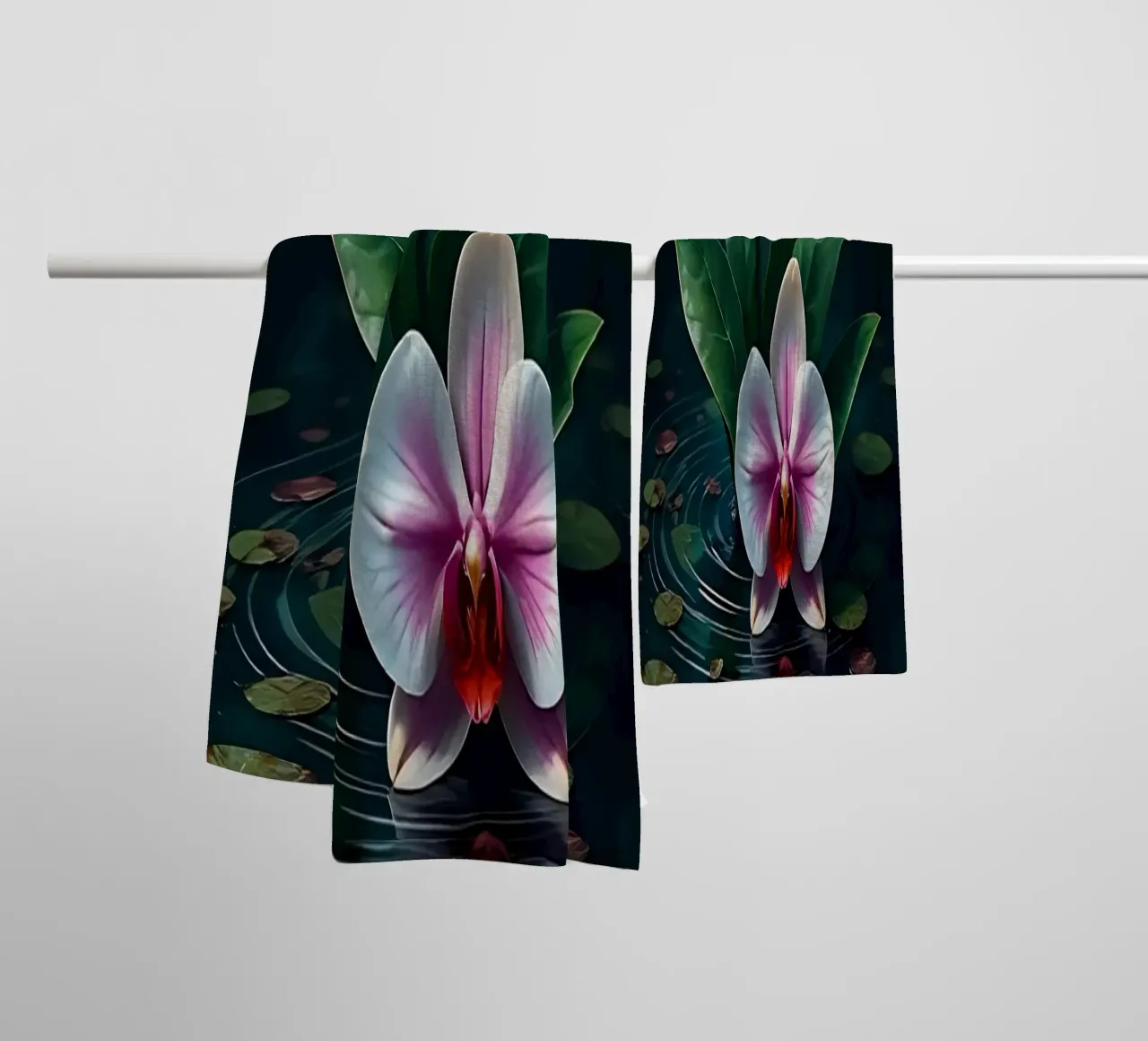 Stile_orchidea_A_4 asciugamano da bagno da Farb- und Blütenzauber by LK
