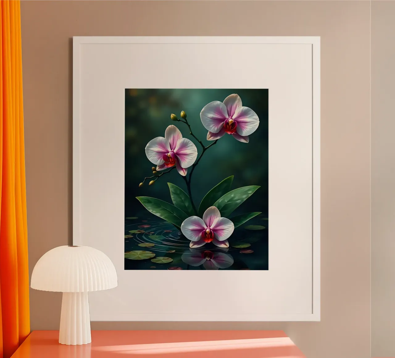 Orchidee_Stil_A_4 Poster von Farb- und Blütenzauber by LK