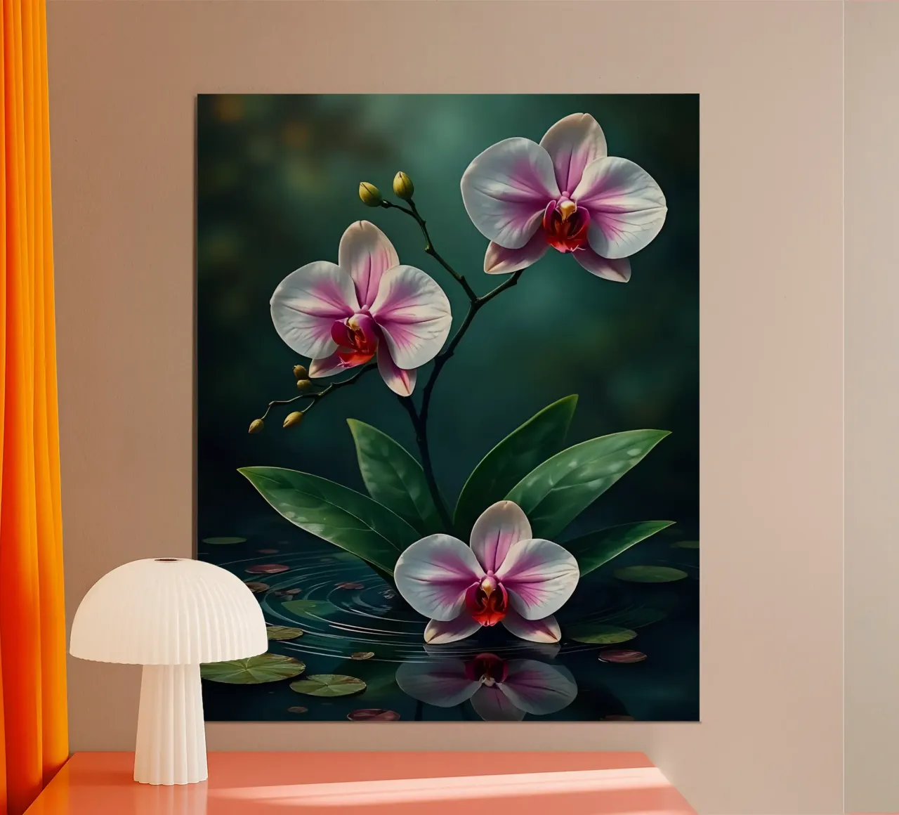 Orchidee_Stil_A_4 Poster von Farb- und Blütenzauber by LK