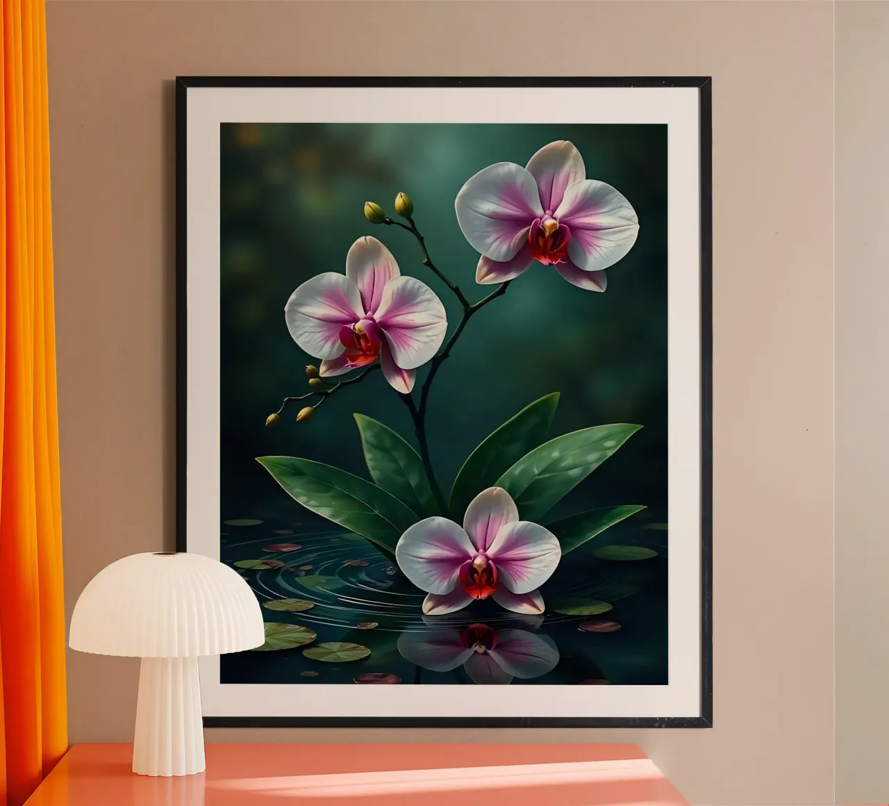 Orchidee_Stil_A_4 Poster von Farb- und Blütenzauber by LK