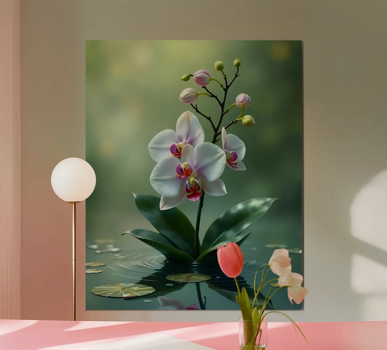 Orchidee_Stil_A_5 Poster von Farb- und Blütenzauber by LK