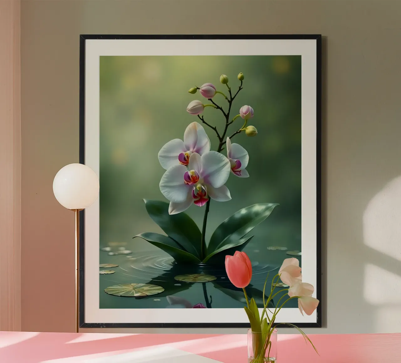 Orchidee_Stil_A_5 Poster von Farb- und Blütenzauber by LK