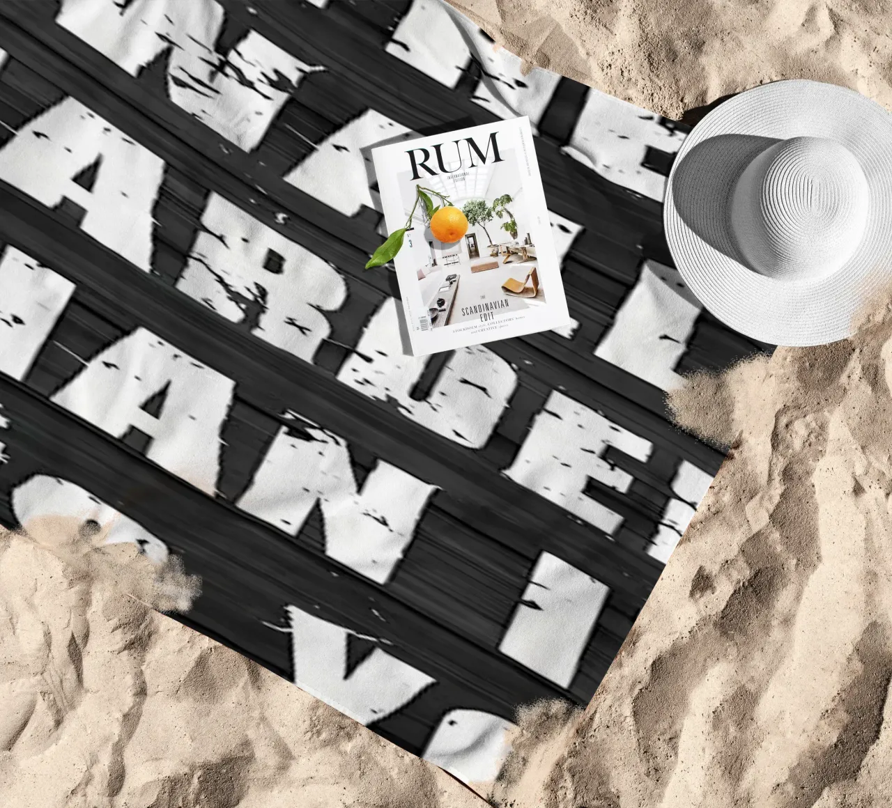 Fear Being Average beach towel by Aara