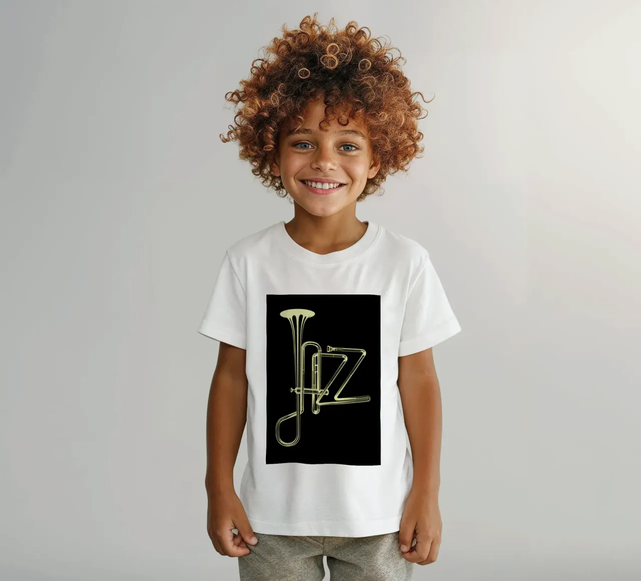 jazz poster Kinder T-Shirt von Marcin Plonka