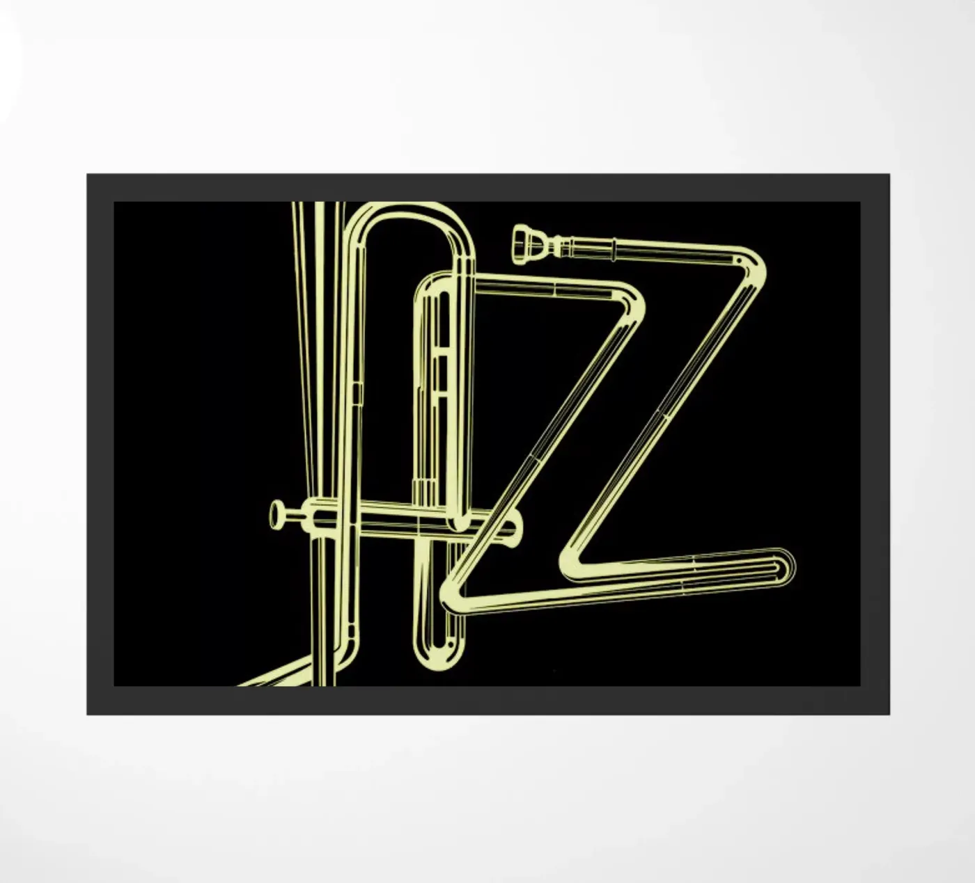 jazz poster doormat by Marcin Plonka