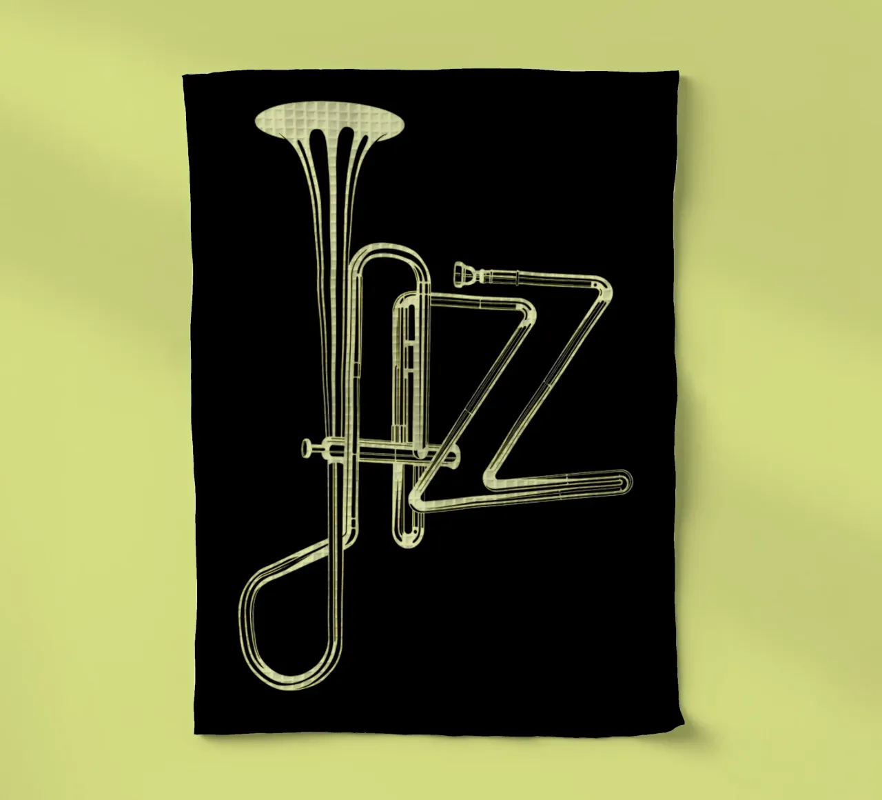 jazz poster Geschirrtuch von Marcin Plonka