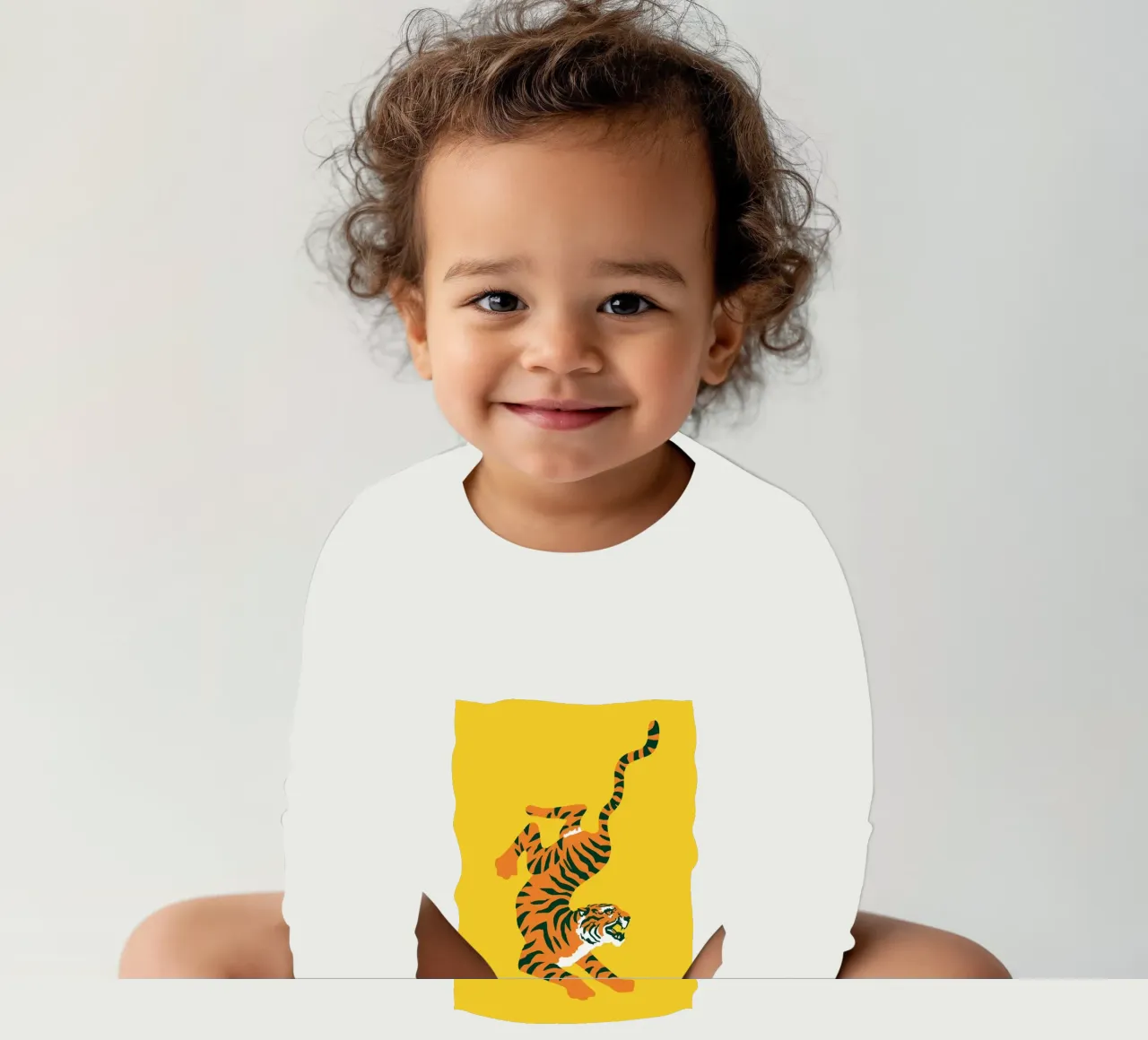 Tiger Langarm Babybody von LisaArtes