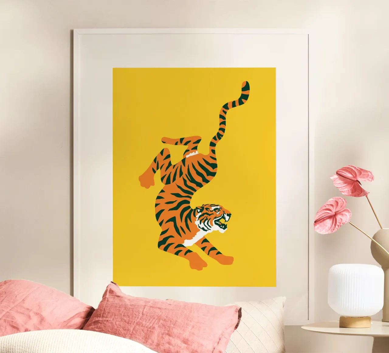 Tiger poster con telaio in legno da LisaArtes