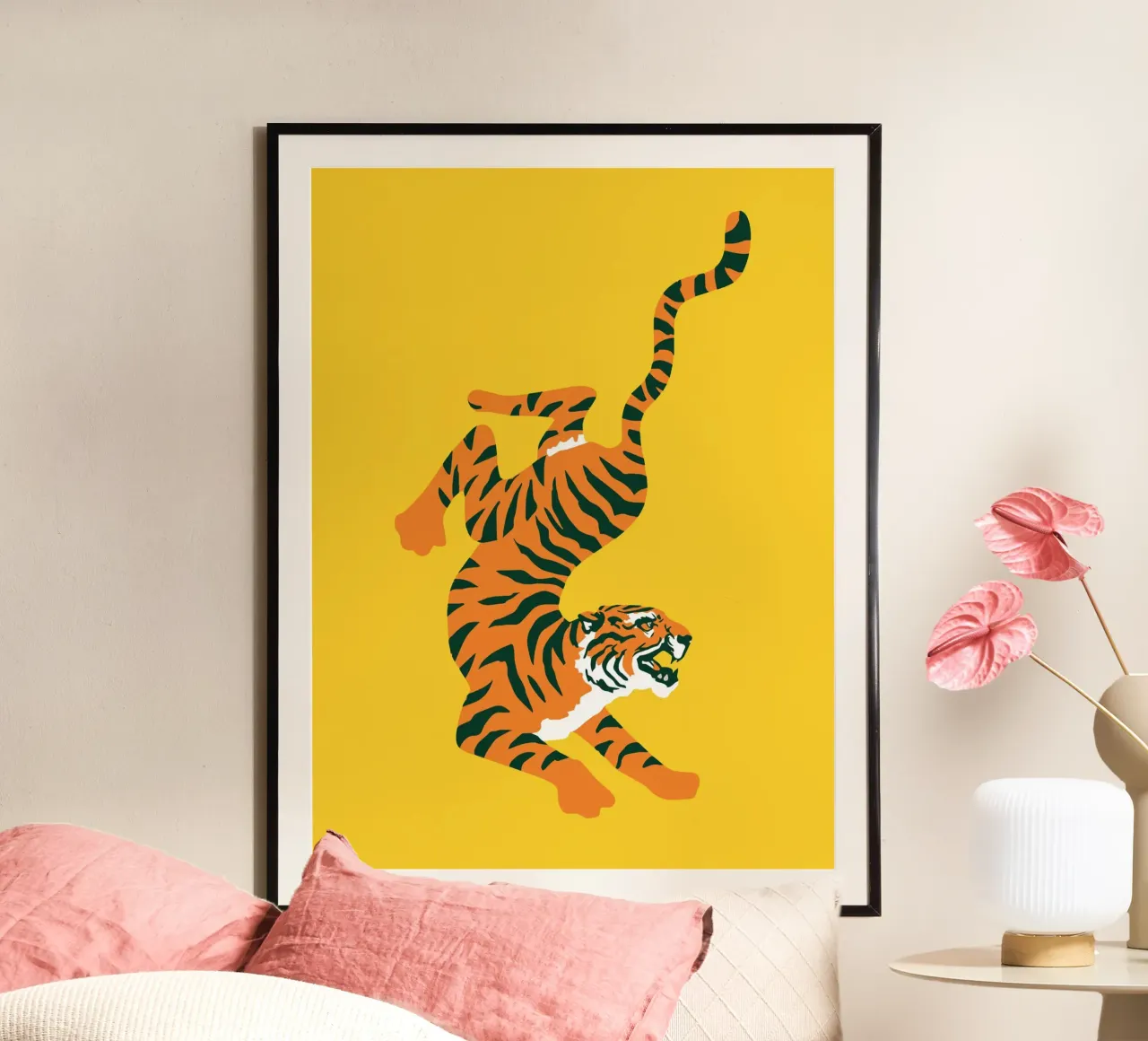 Tiger poster con telaio in legno da LisaArtes