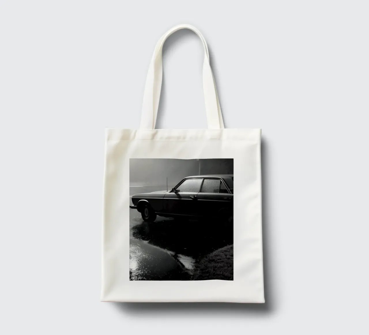 Auto d'epoca monocromatiche borsa in juta da CAR EDITION