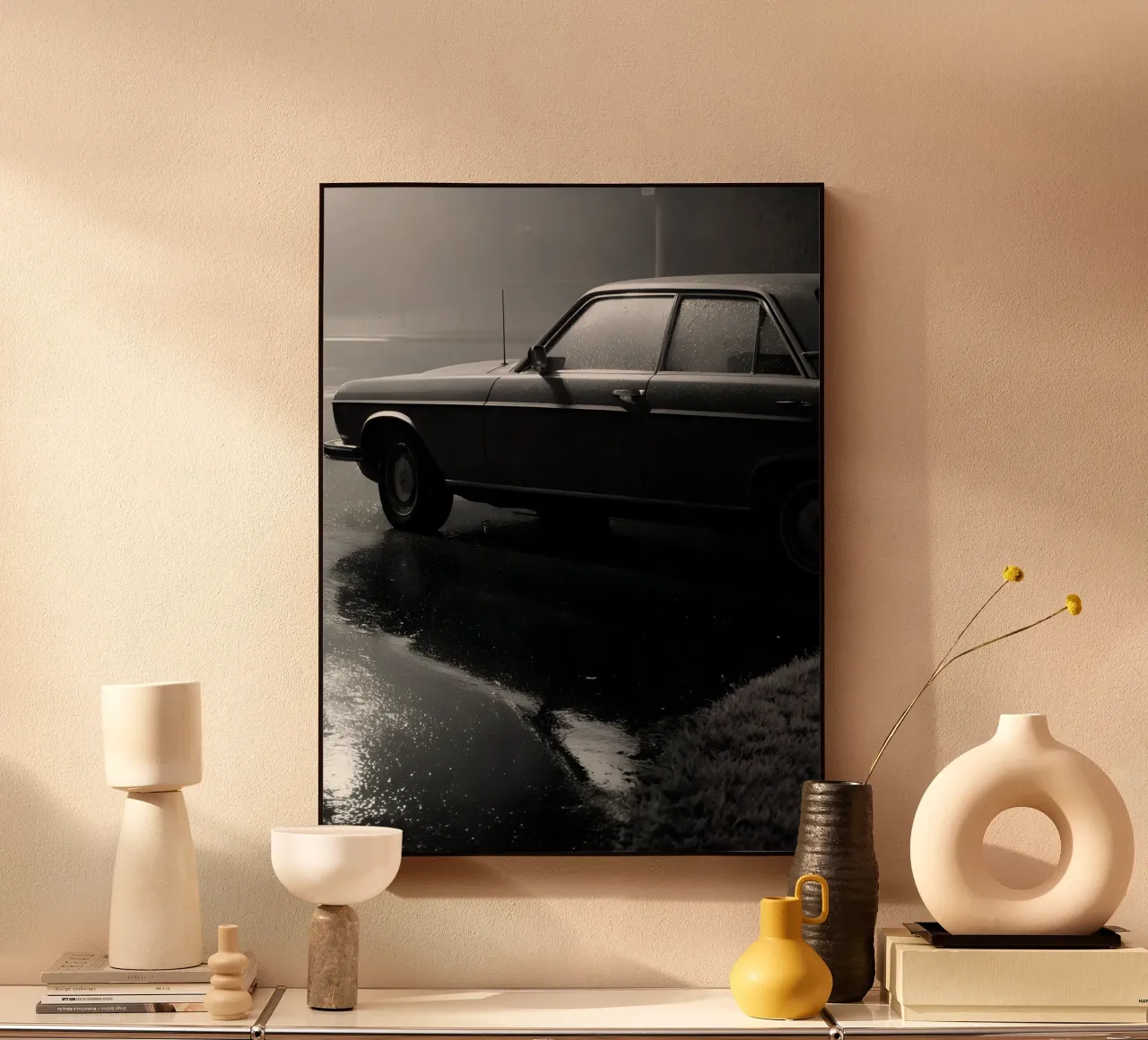 Auto d'epoca monocromatiche alluminio dibond da CAR EDITION