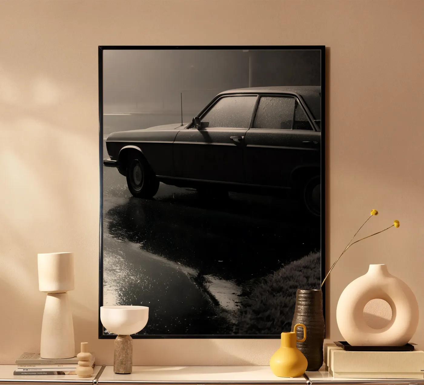 Monochrome Classic Cars Poster von CAR EDITION