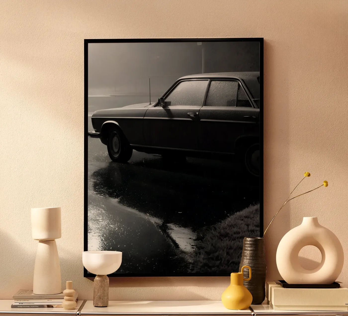 Monochrome Classic Cars Poster von CAR EDITION