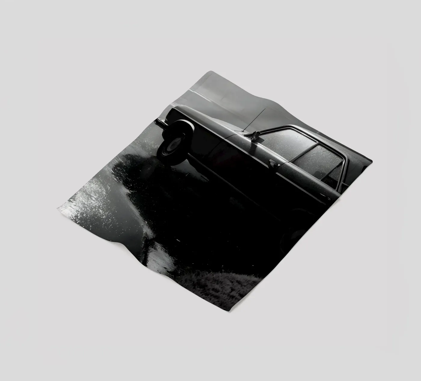 Monochrome Oldtimer Fleecedecke von CAR EDITION