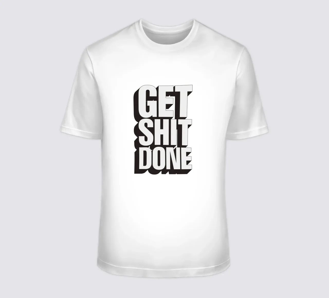 Get Shit Done Bold Sassy Modern Motivational Type Design t-shirt da THE MOTIVATED TYPE