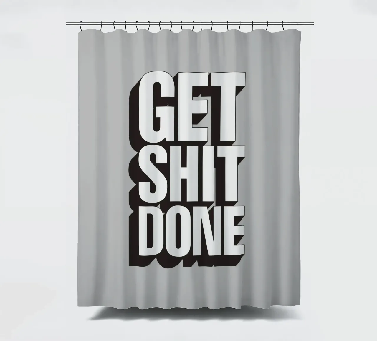 Get Shit Done Bold Sassy Modern Motivational Type Design tenda da doccia da THE MOTIVATED TYPE