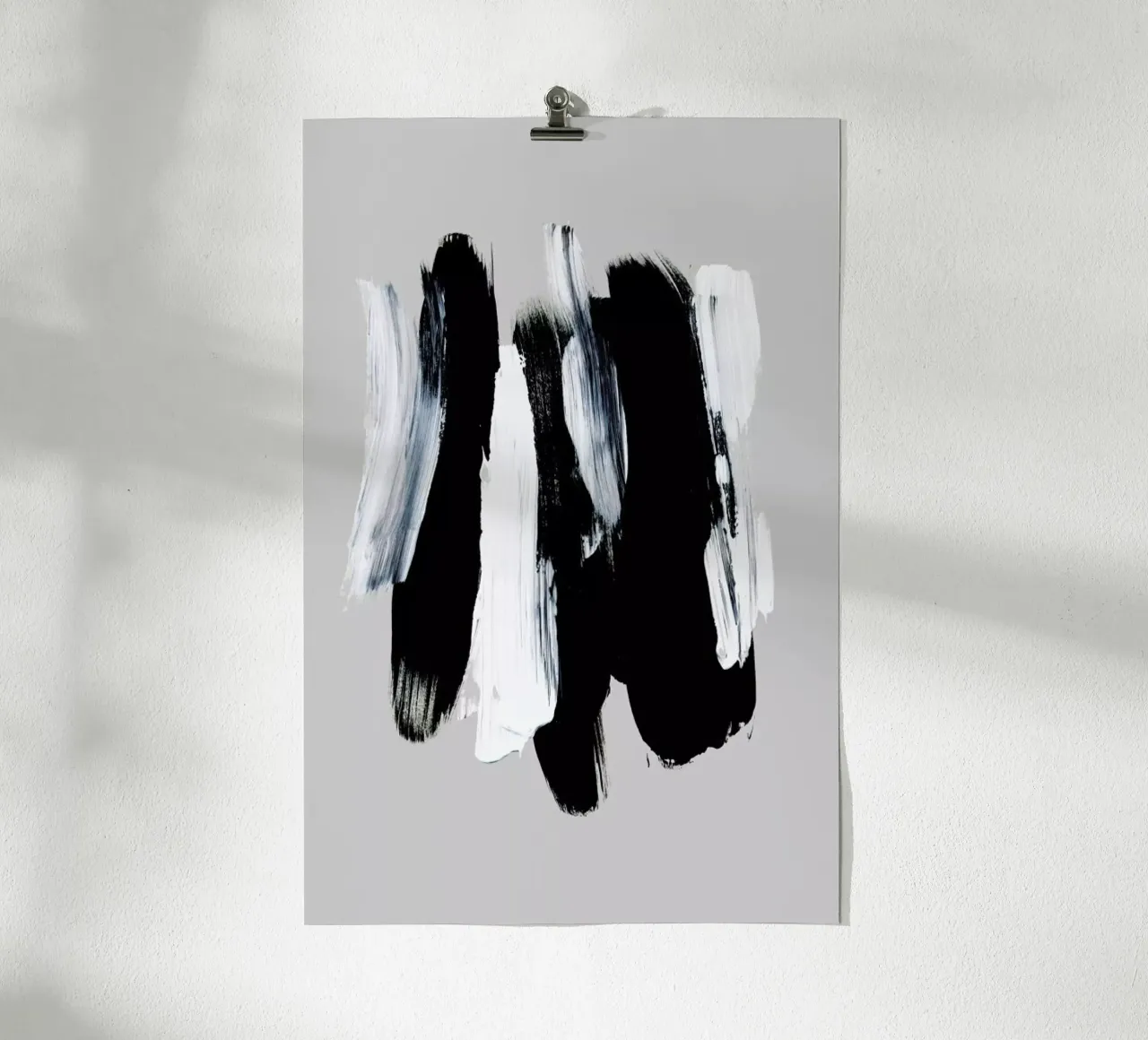 Abstract Brush Strokes 12 poster con telaio in alluminio da Mareike Böhmer