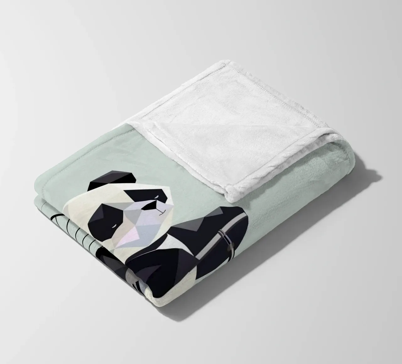 Panda auf Hochrad – Retro trifft Tierliebe Fleecedecke von namosh