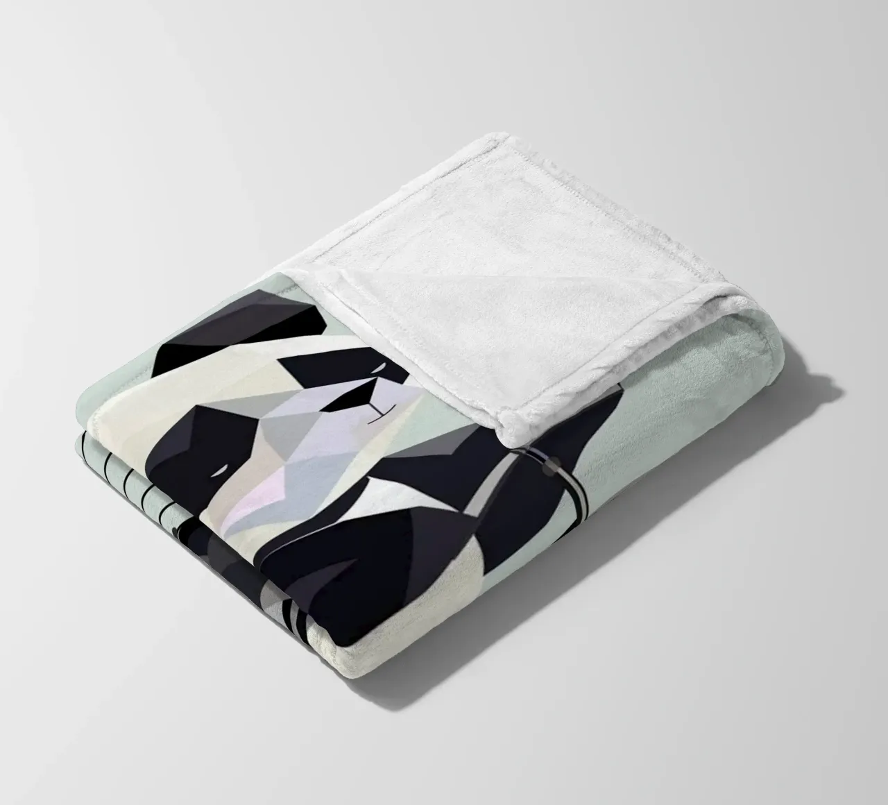 Panda auf Hochrad – Retro trifft Tierliebe Fleecedecke von namosh