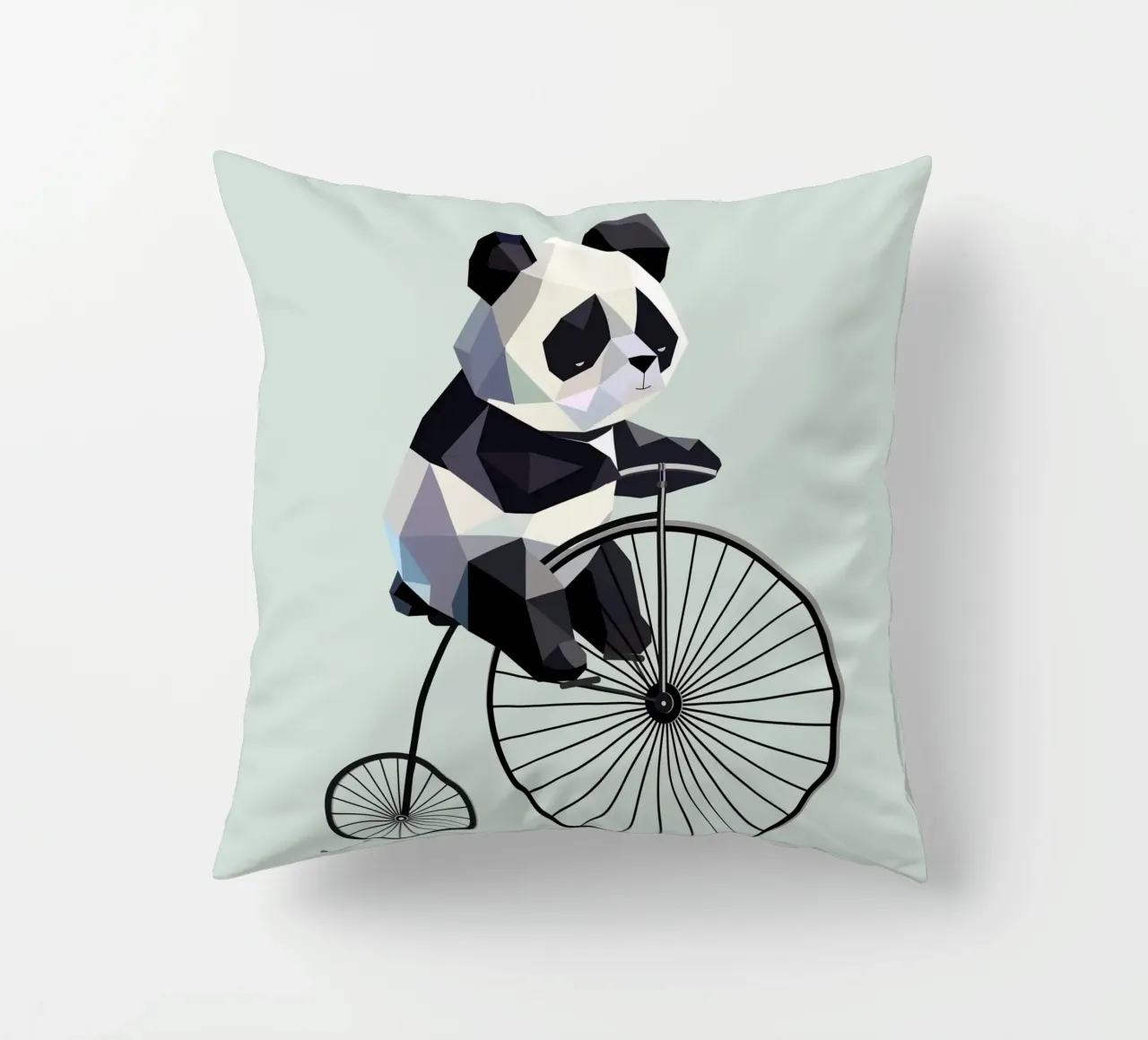 Panda su penny-farthing: il retrò incontra l'amore per gli animali cuscino da namosh