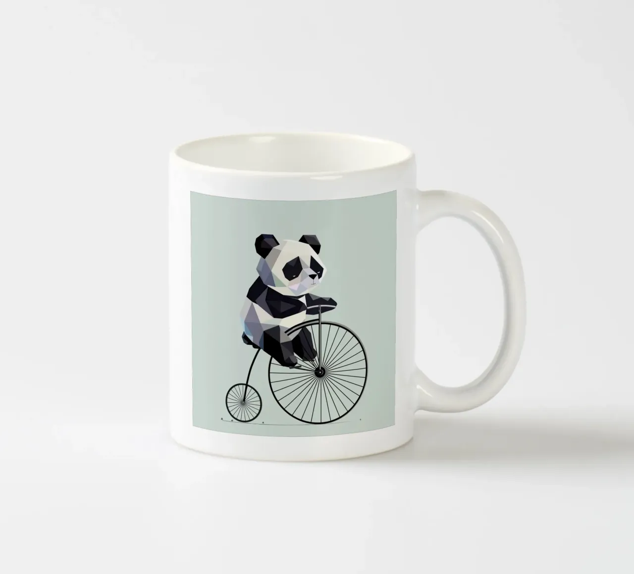 Panda su penny-farthing: il retrò incontra l'amore per gli animali tazza in ceramica da namosh