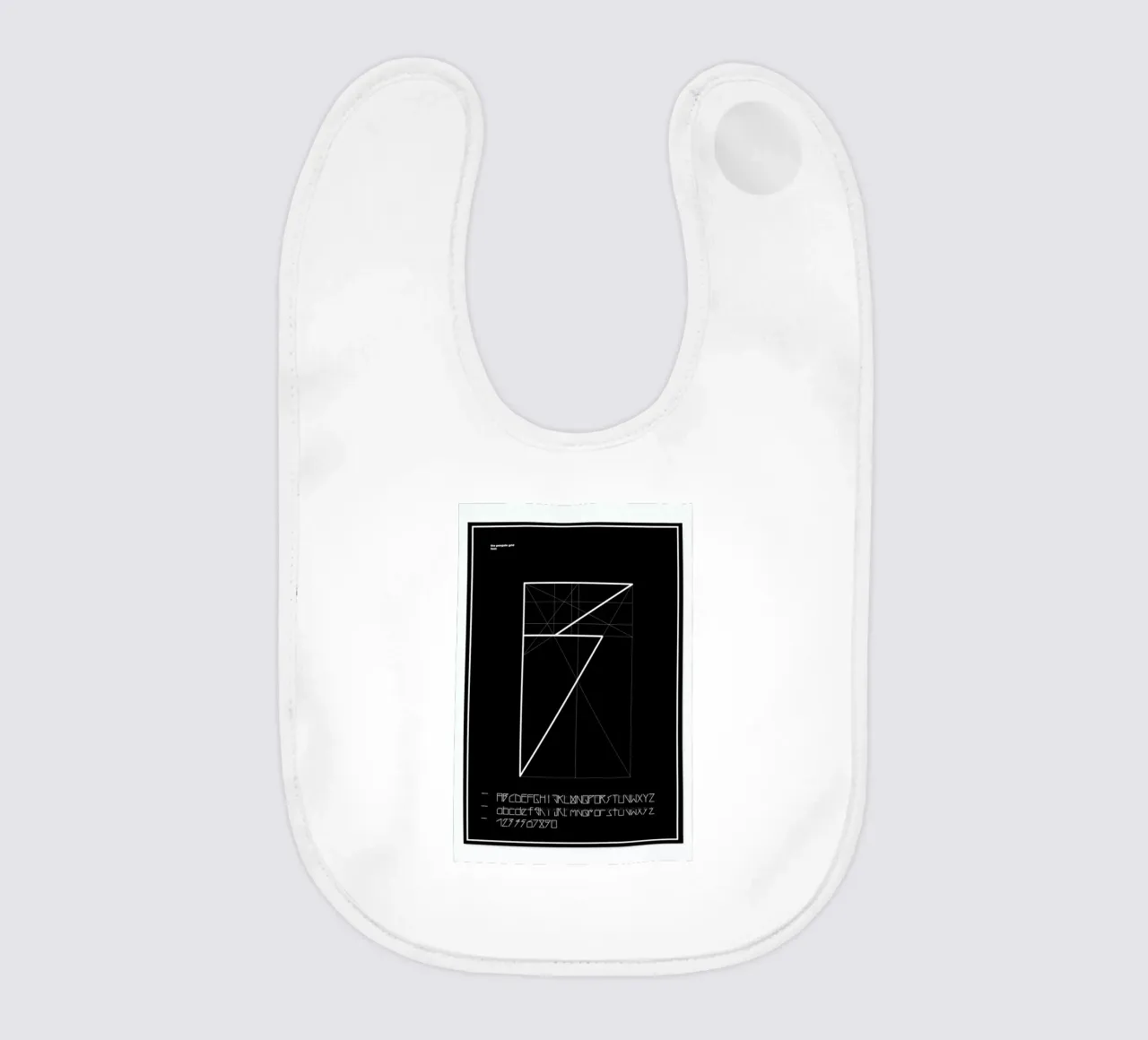 Penguin Grid Font Babylätzchen von Marcin Plonka