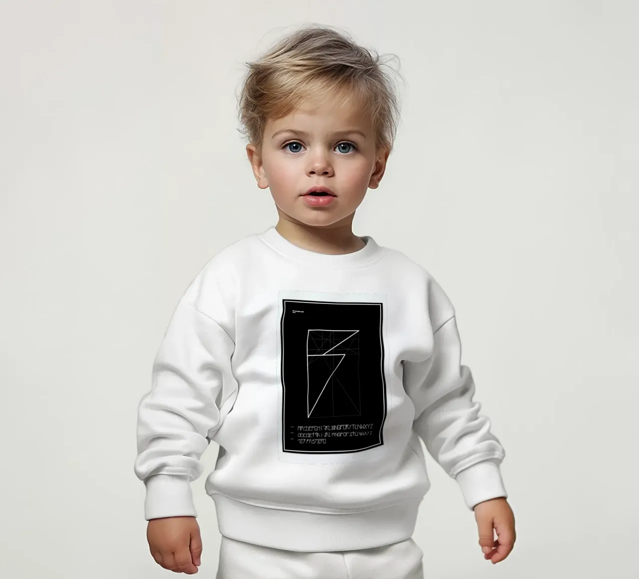 Penguin Grid Font baby sweatshirt van Marcin Plonka