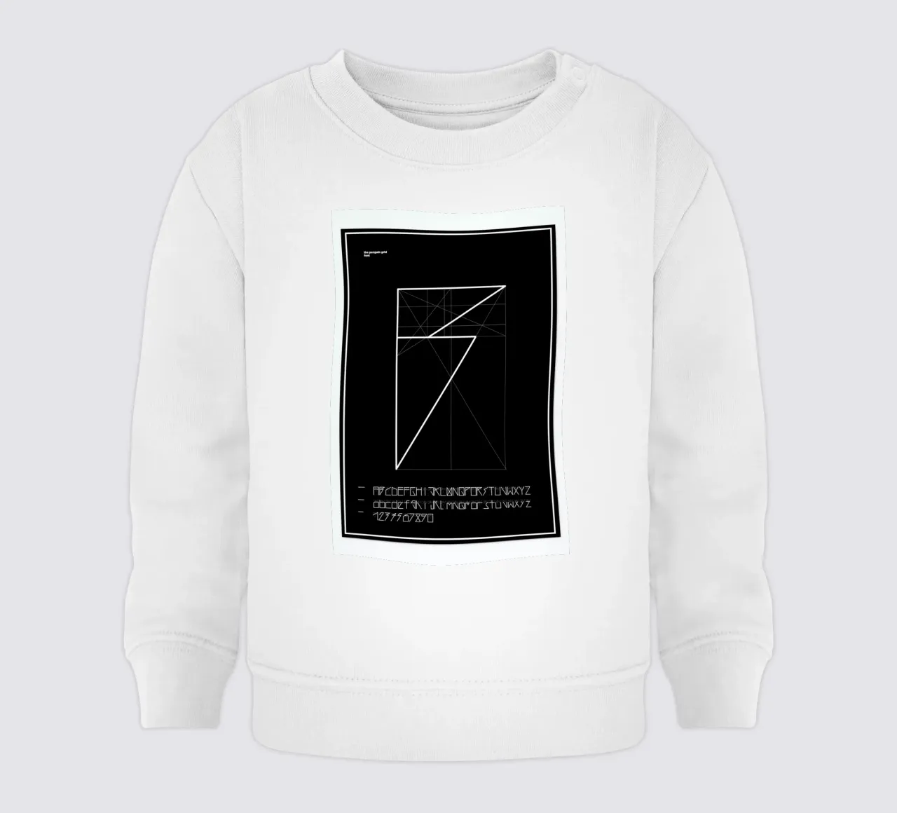 Penguin Grid Font Baby Sweatshirt von Marcin Plonka