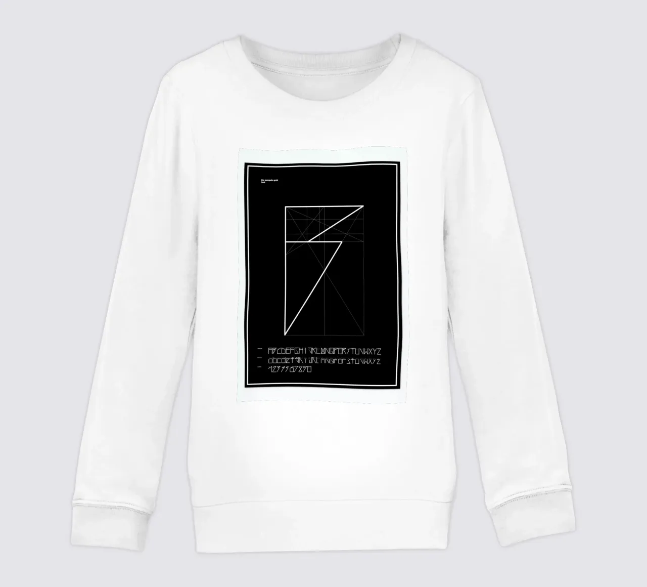 Penguin Grid Font sweat enfant de Marcin Plonka