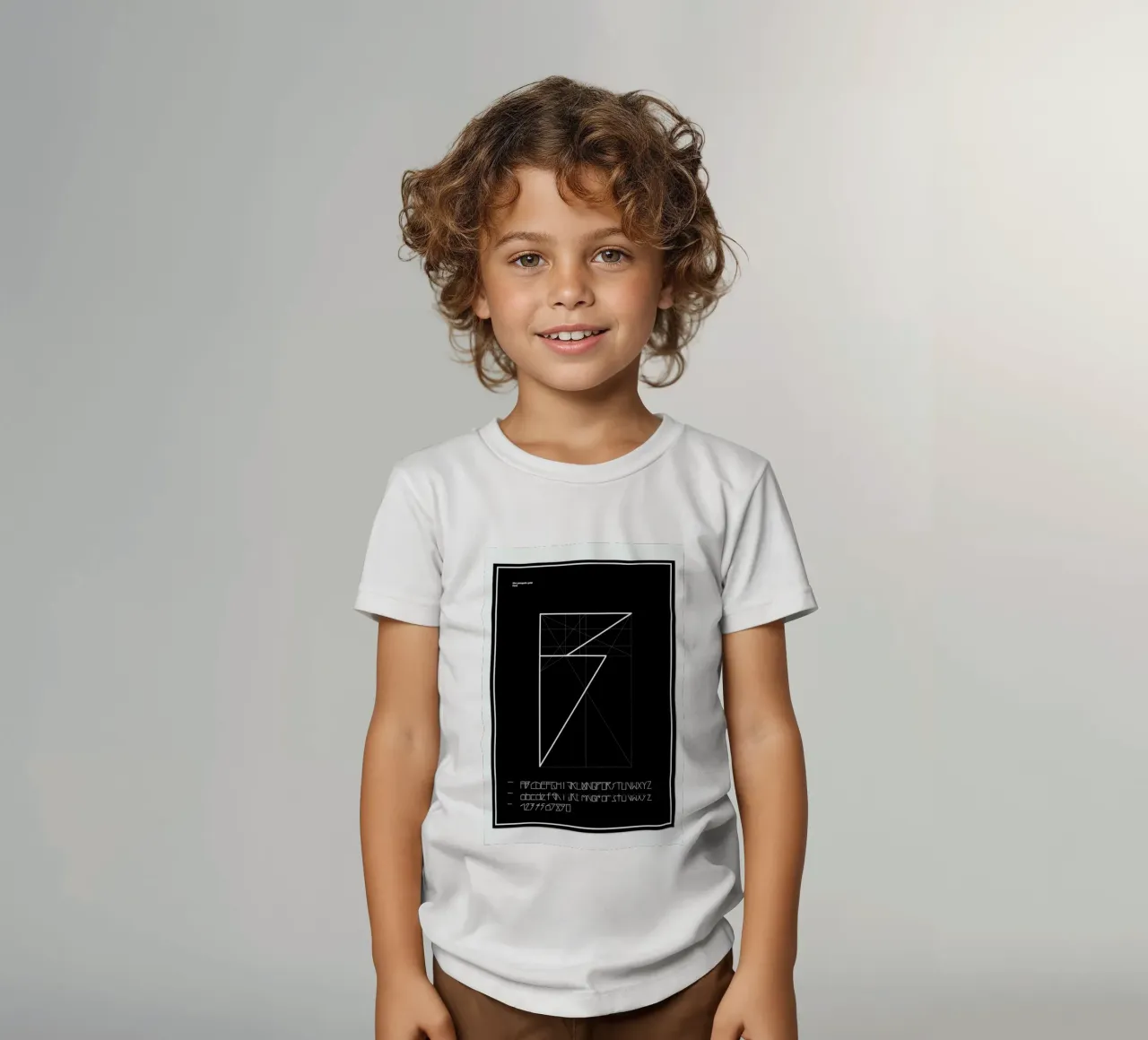 Penguin Grid Font t-shirt bambini da Marcin Plonka