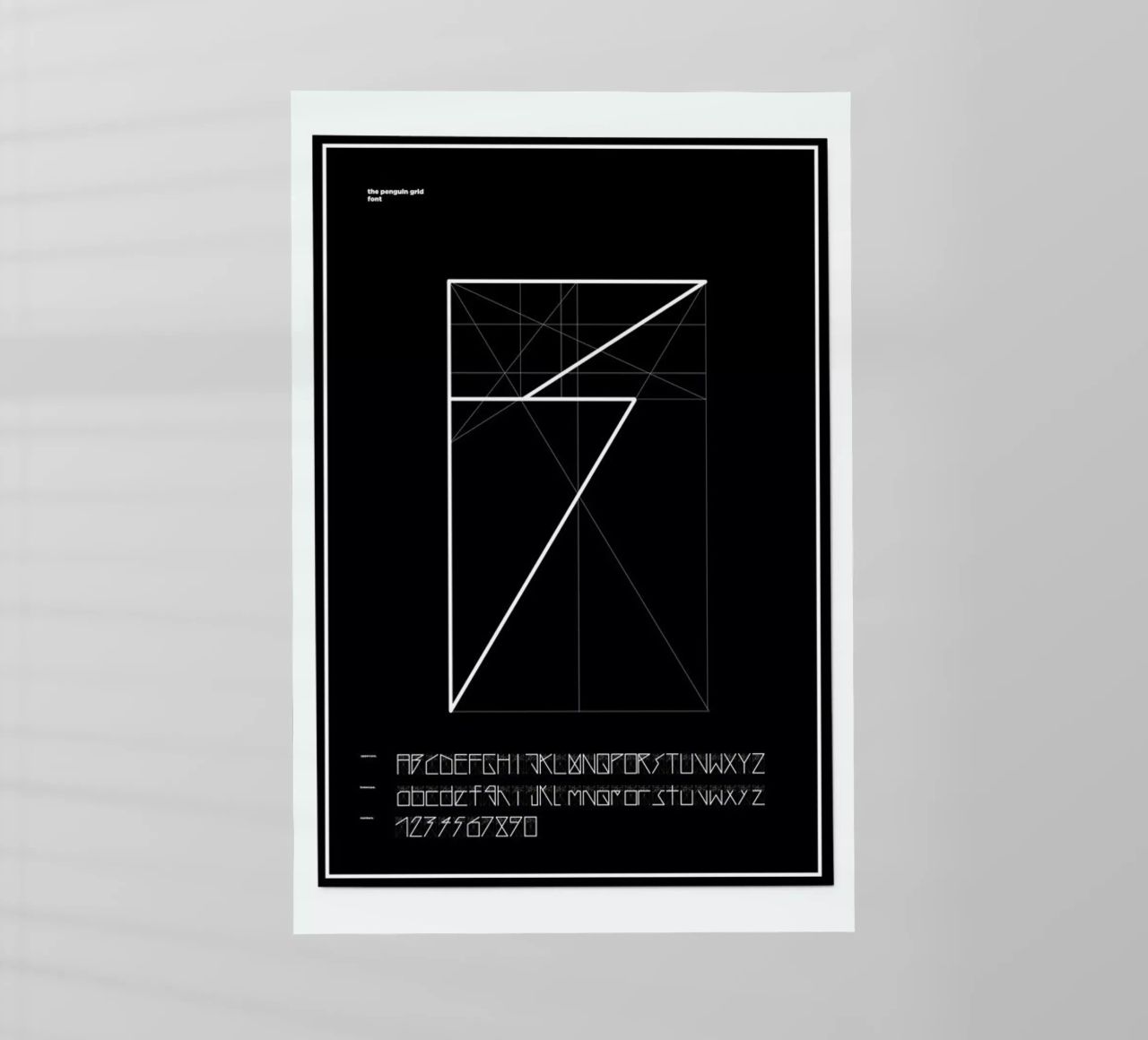Penguin Grid Font pellicola backlit da Marcin Plonka
