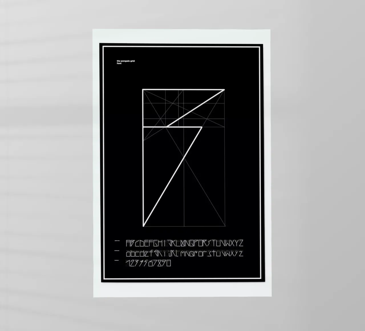 Penguin Grid Font pellicola backlit da Marcin Plonka