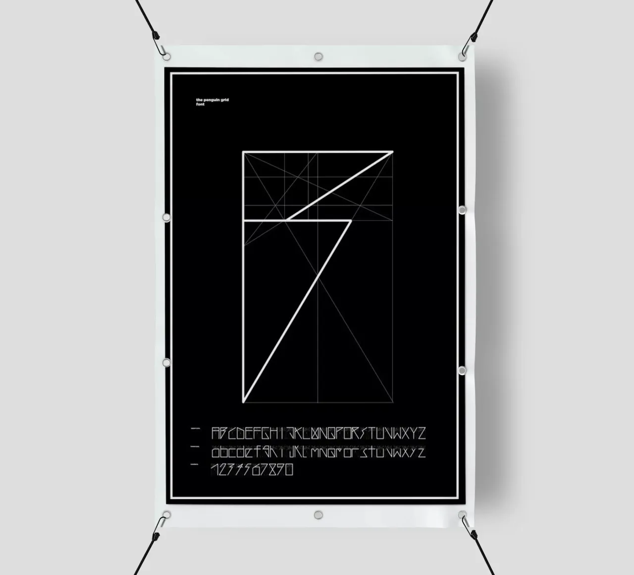 Penguin Grid Font telo in pvc da Marcin Plonka